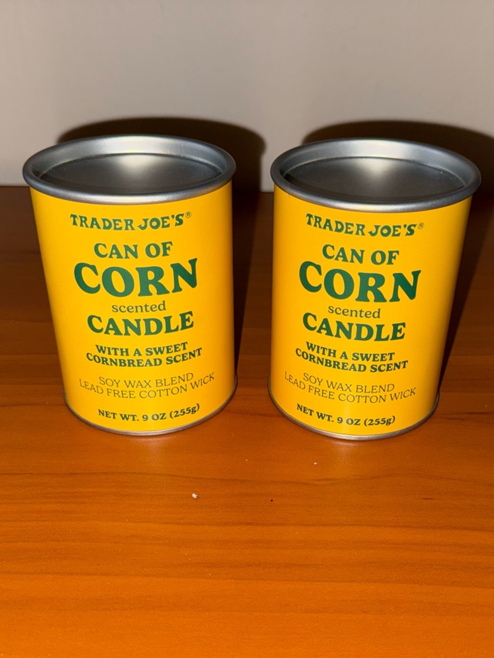 Pair of Trader Joe’s Can of Corn Candles (2) - Picture 7 of 14